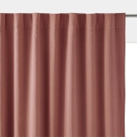 Занавеска Затемняющая из льна и вискозы Odorie 180 x 135 см каштановый LA REDOUTE INTERIEURS  фото, kupilegko.ru